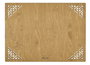 Hermia Corpat - Honey juego de 4 salvamanteles de madera en color miel de 33 x 45 cm